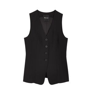 Madewell Black Sleeveless Button Vest